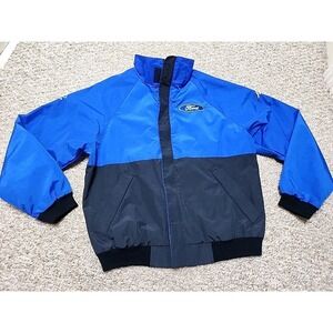 Ford Fiesta Cuautitlan Mexico Assembly Plant Zip Jacket Mens Large Blue Black